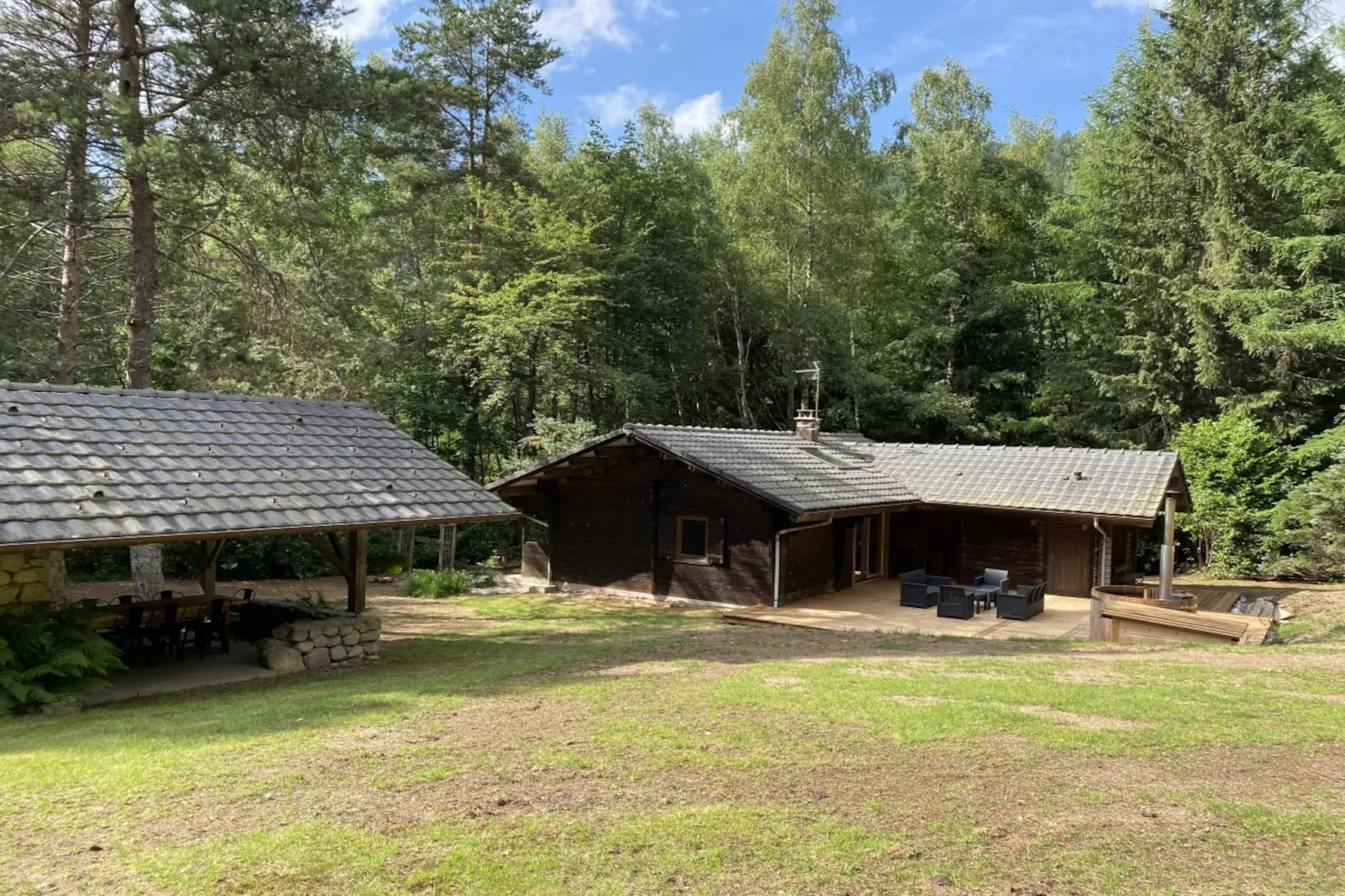 LE FISHING LODGE Chalet en bois avec Bain Nordique-Außenbereich