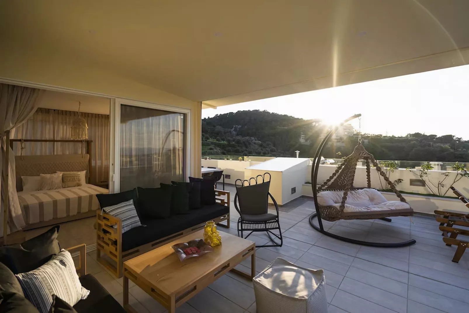 Helen Luxury Holiday House With Sea View-Terrace