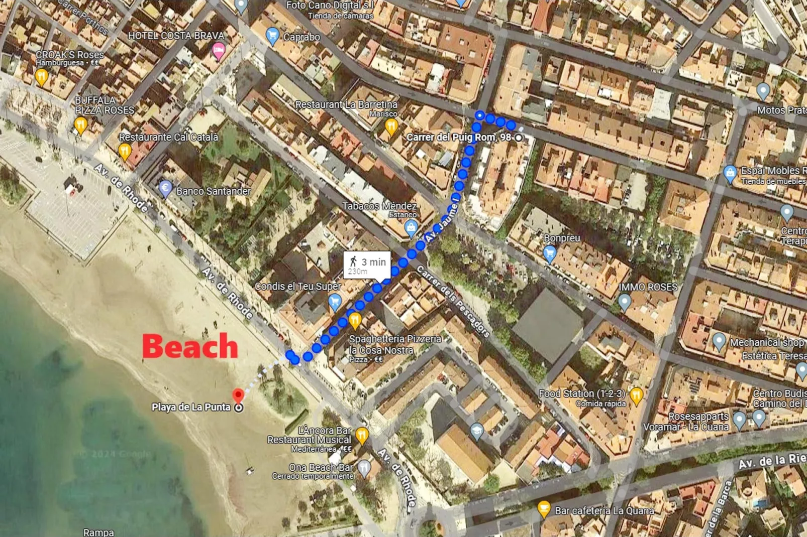1213 SANT JOAN 200m Playa-Zones d'été à 20 km