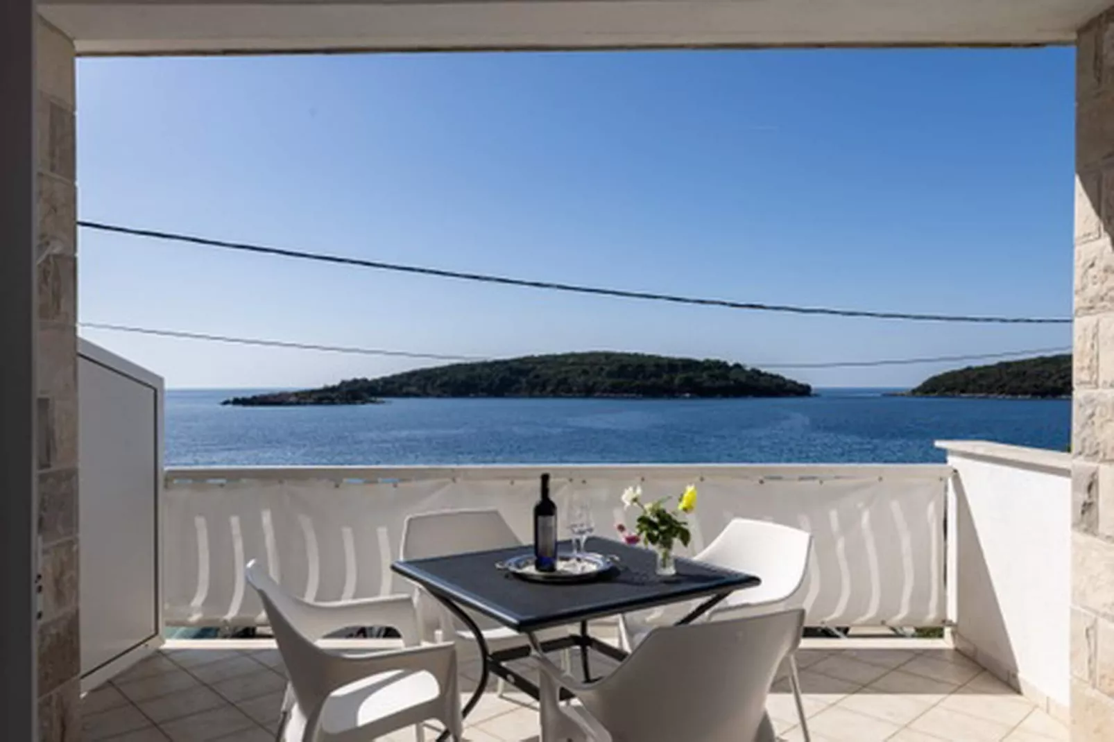 House Rašica - One Bedroom Apartment with Terrace and Sea view (2)-Terrace