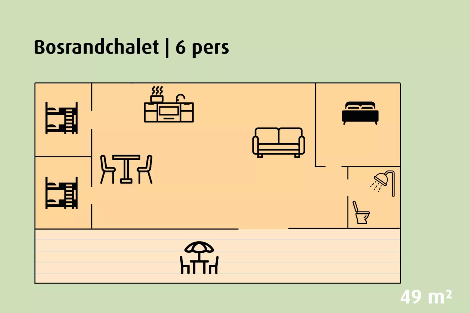 Forest Edge Chalet | 2 - 6 people-Grundriss