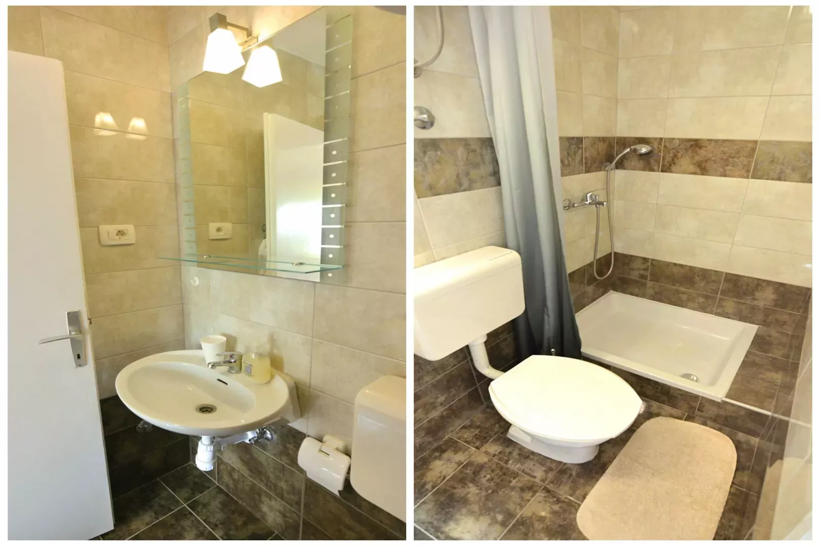 Apartmani Vela Makarska - Studio With Garden View-Bathroom