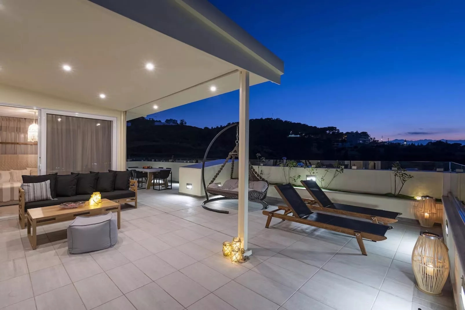 Helen Luxury Holiday House With Sea View-Terrace