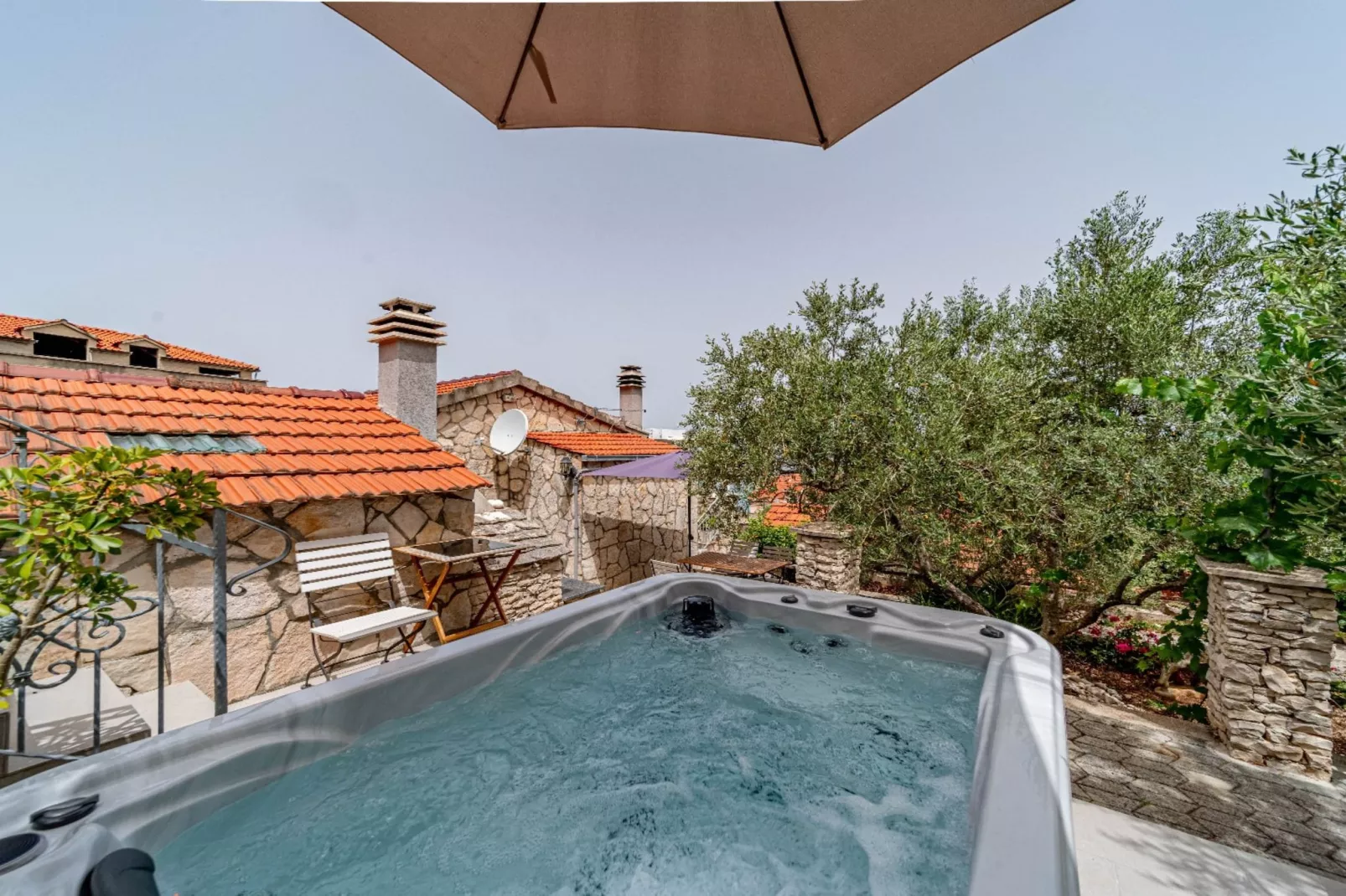 Stone House Blaca - Two Bedroom Stone House with Terrace and Sea View-Terrace balcony