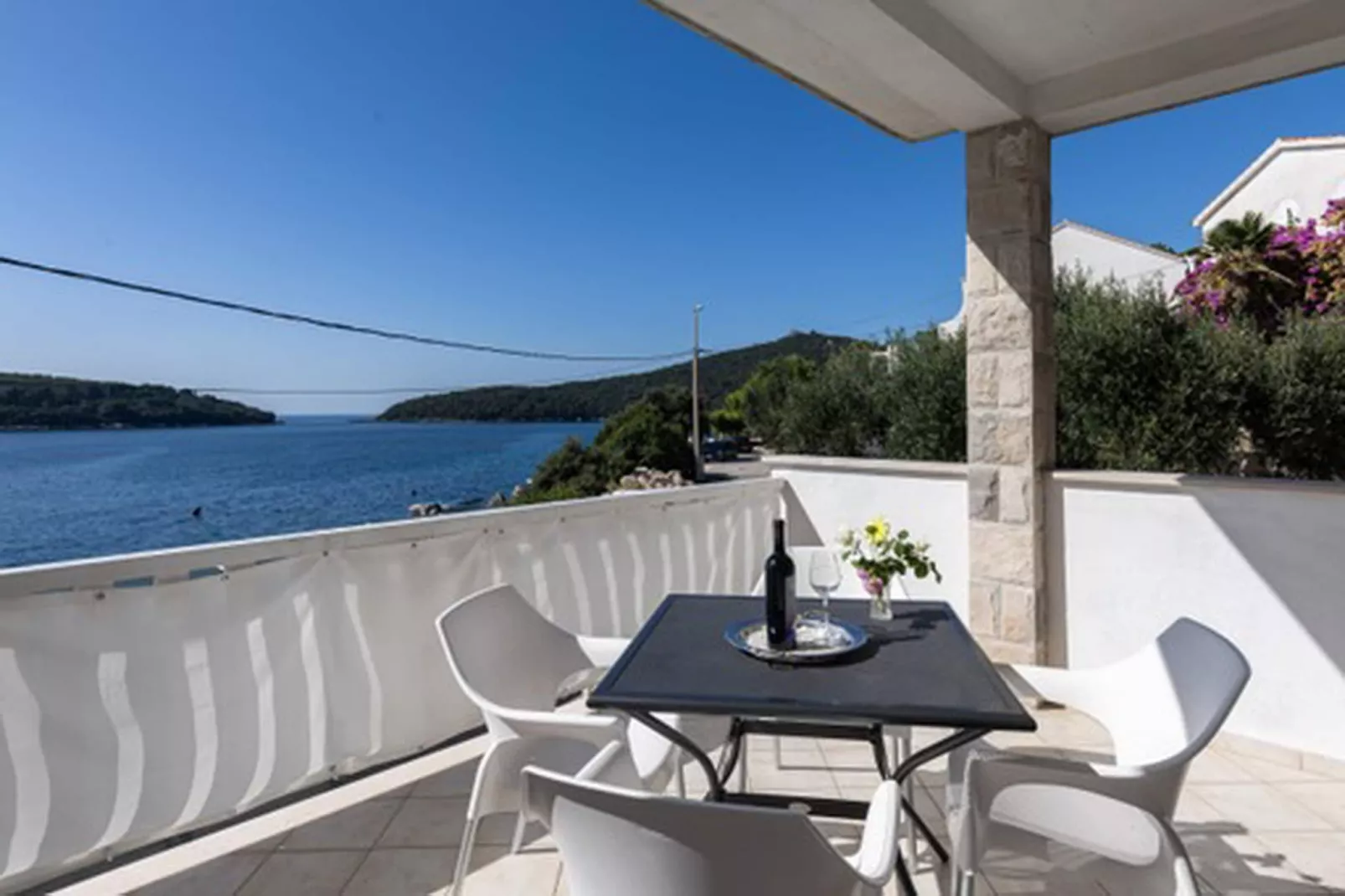 House Rašica - One Bedroom Apartment with Terrace and Sea view (3)-Terrace