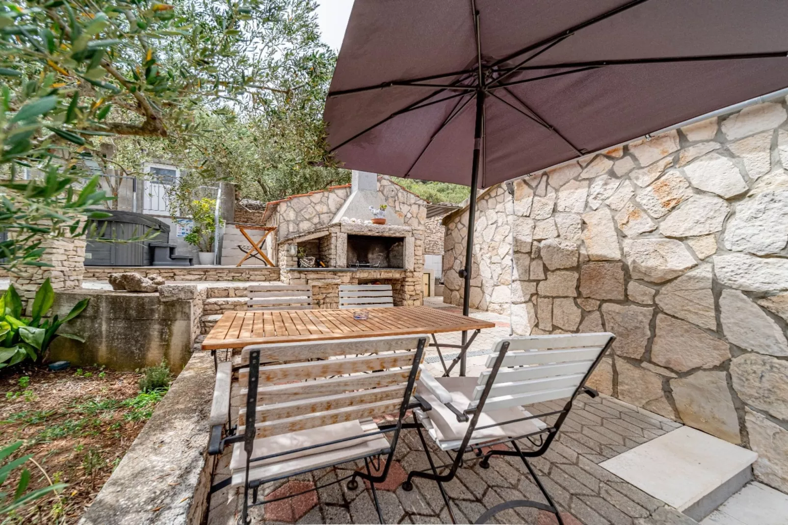 Stone House Blaca - Two Bedroom Stone House with Terrace and Sea View-Terrace balcony