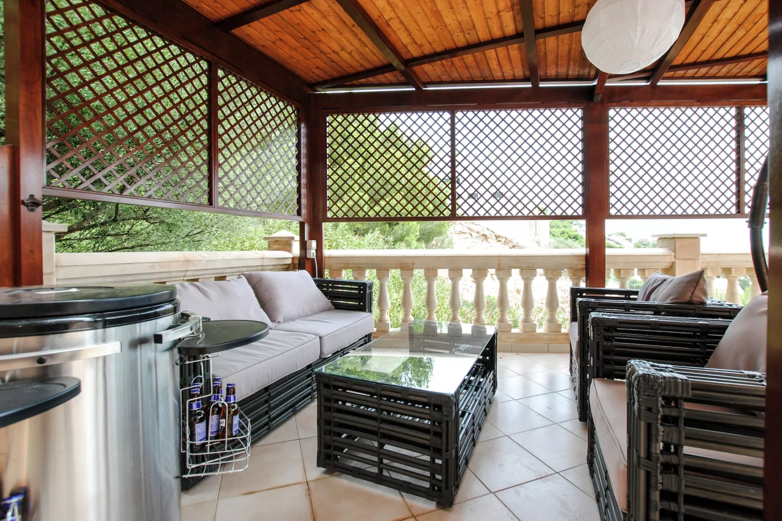 Wundeschönes & Nachhaltiges Casa Cap Vermell-Terrassenbalkon