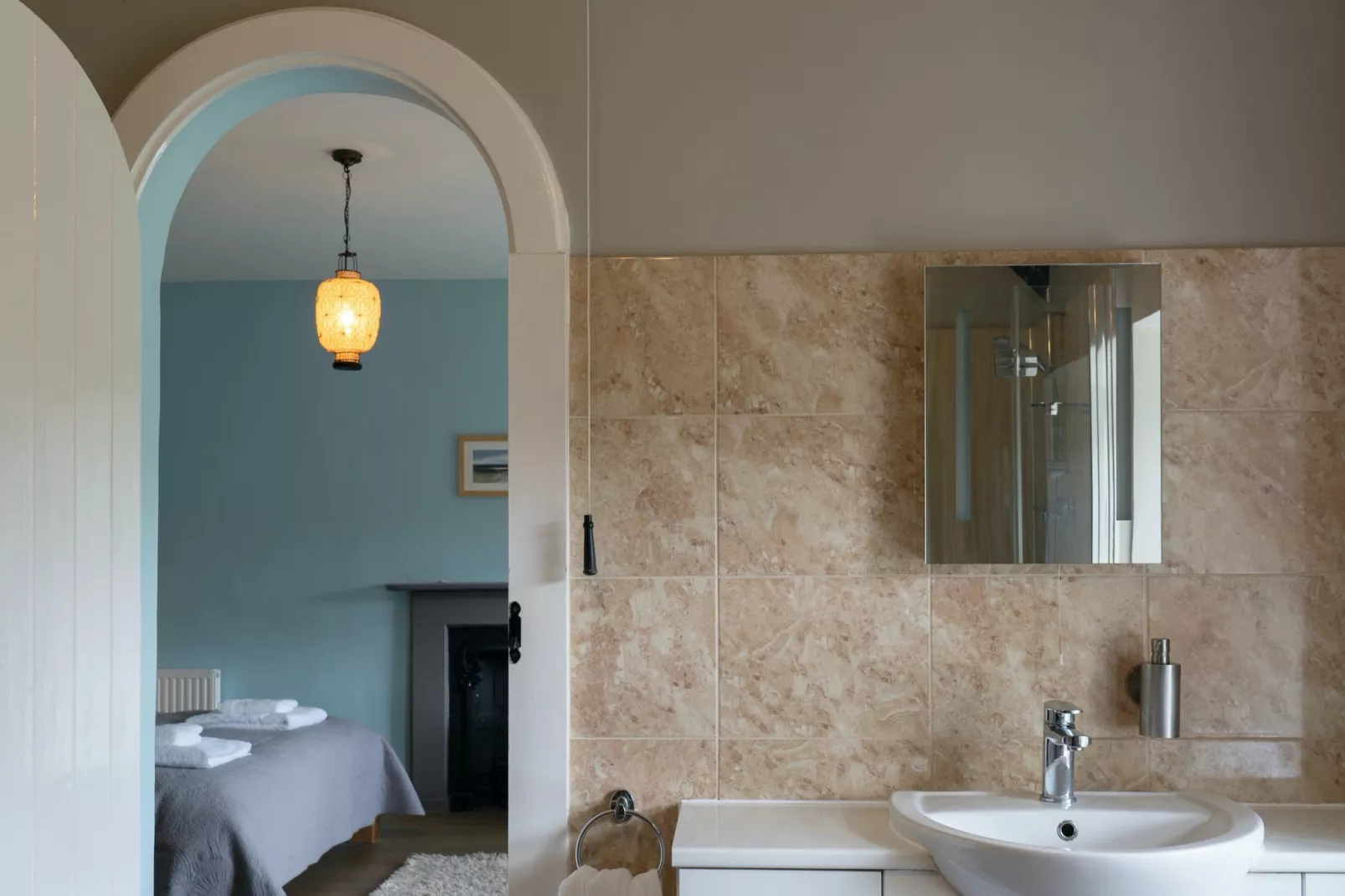 Lower Aylescott Farmhouse-Bathroom