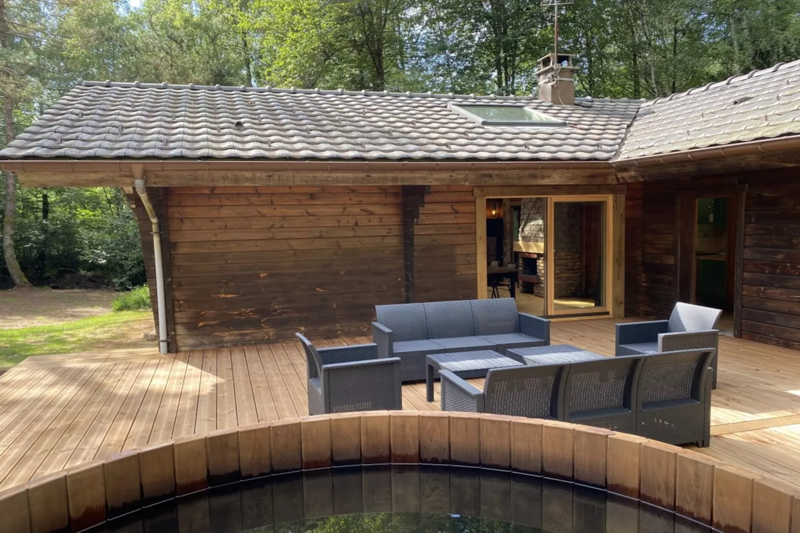 LE FISHING LODGE Chalet en bois avec Bain Nordique-Außenbereich