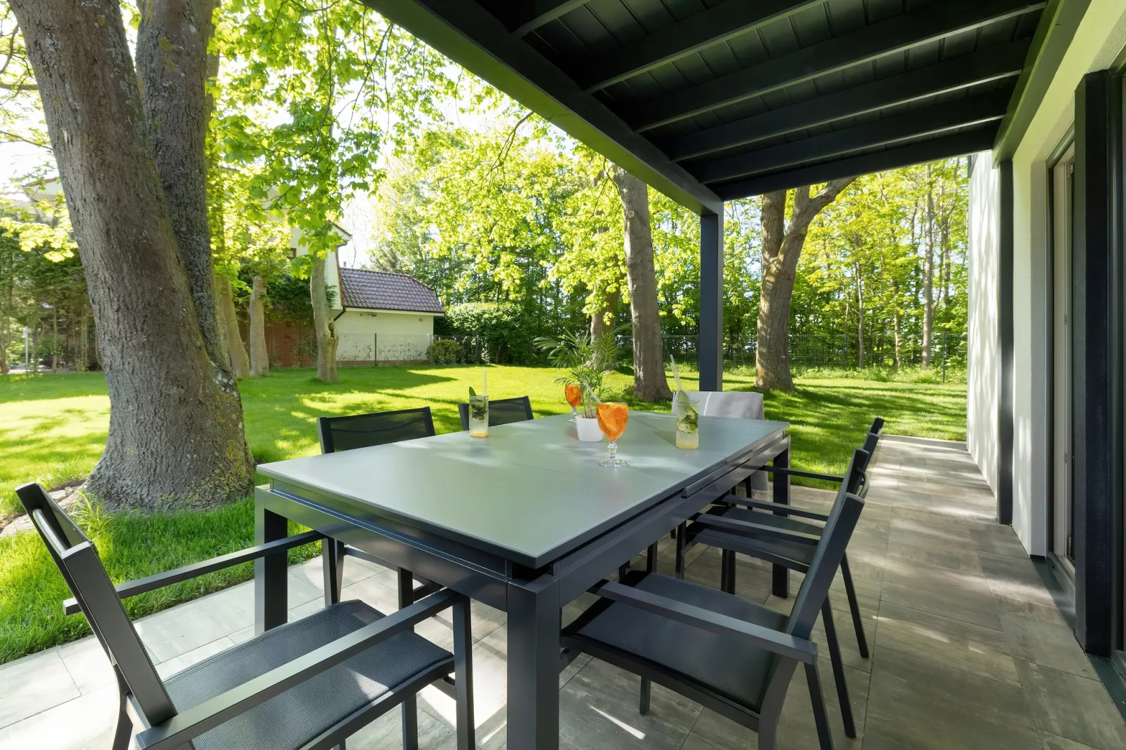 Villa Hoff Ferienhäuser Domek 5 Pers-Balcon-terrasse