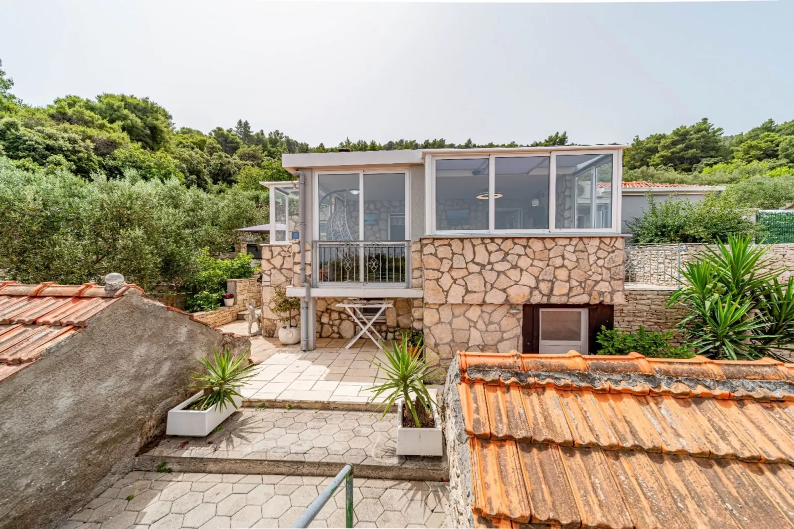Stone House Blaca - Two Bedroom Stone House with Terrace and Sea View-Outdoor