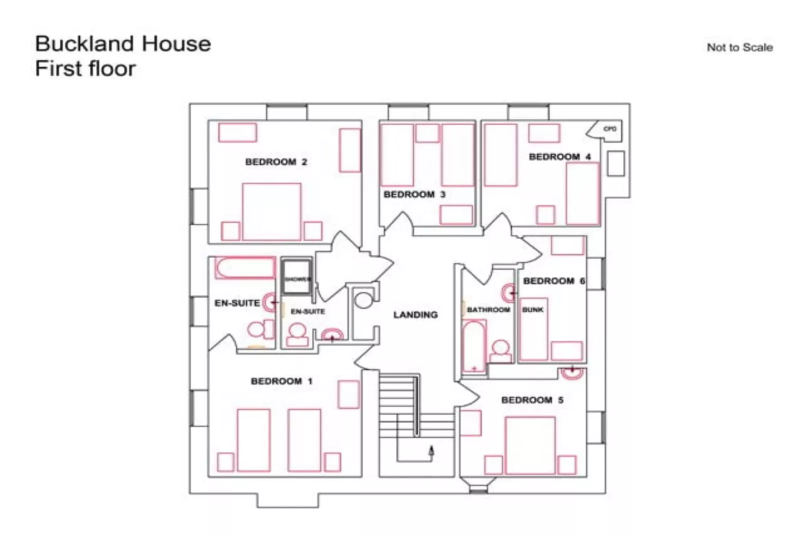 Buckland House-Grundriss