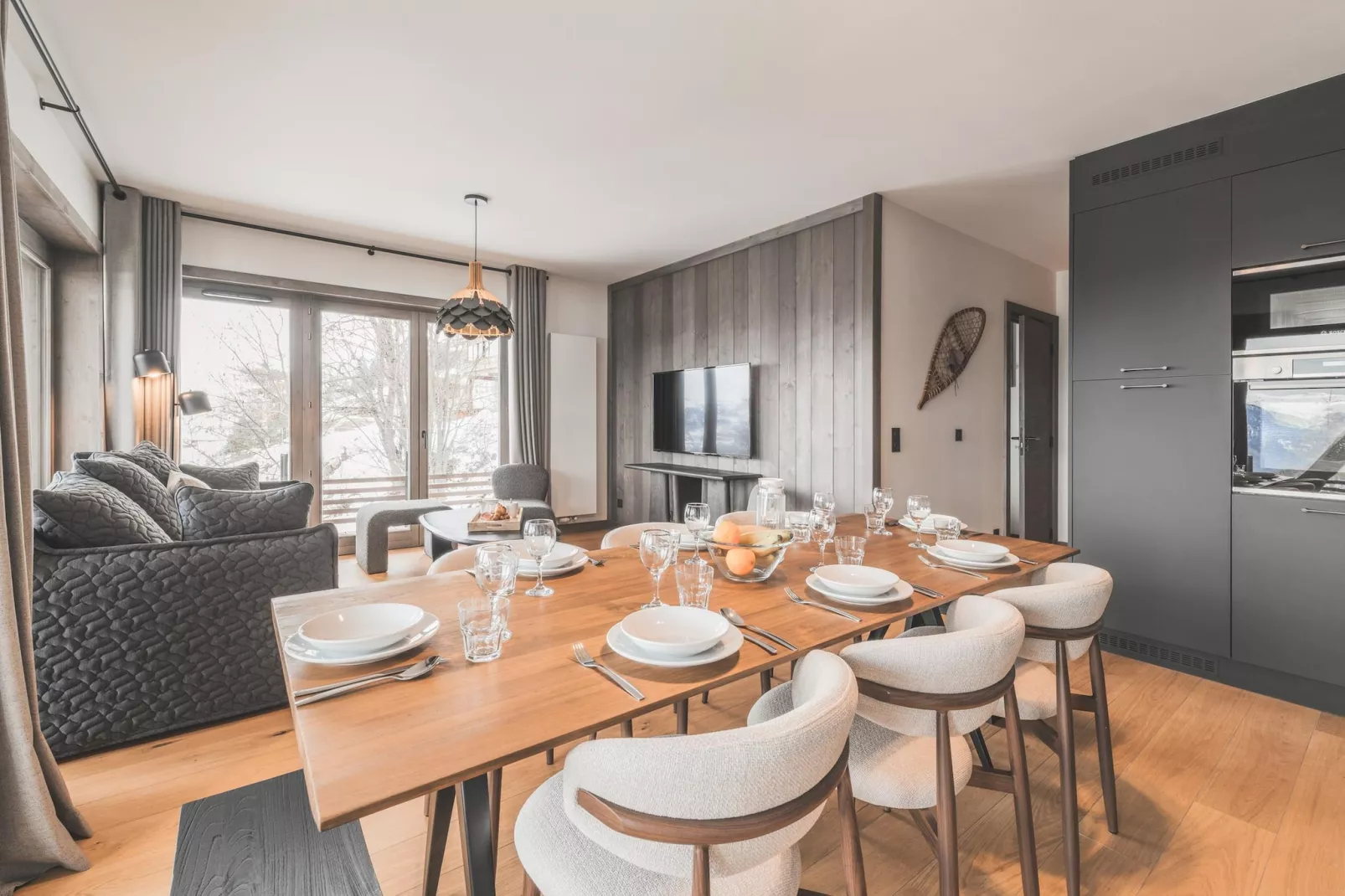 Résidence PLAN PEISEY Le Quartz -A36S-Dining room