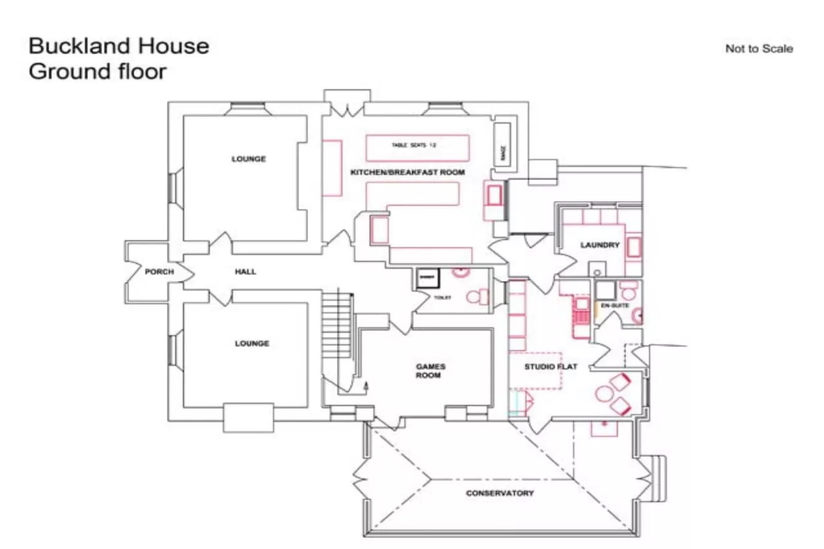 Buckland House-Grundriss