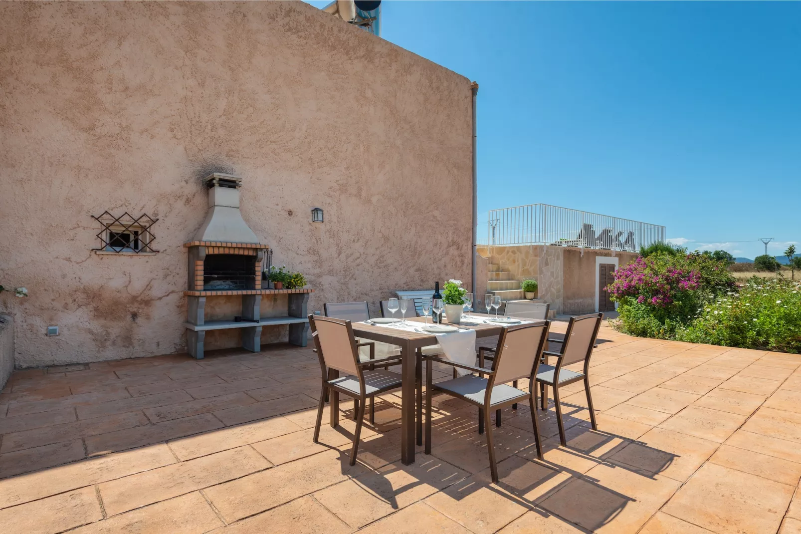 Ses Barreres-Terrace balcony
