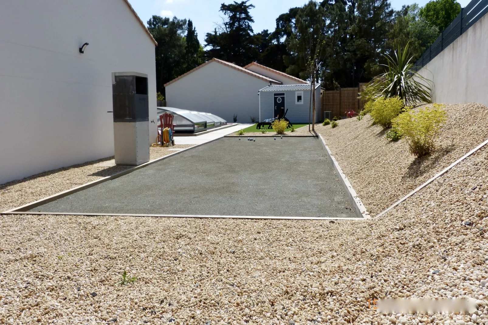 Villa la Fleur des Dunes-Gärten Sommer
