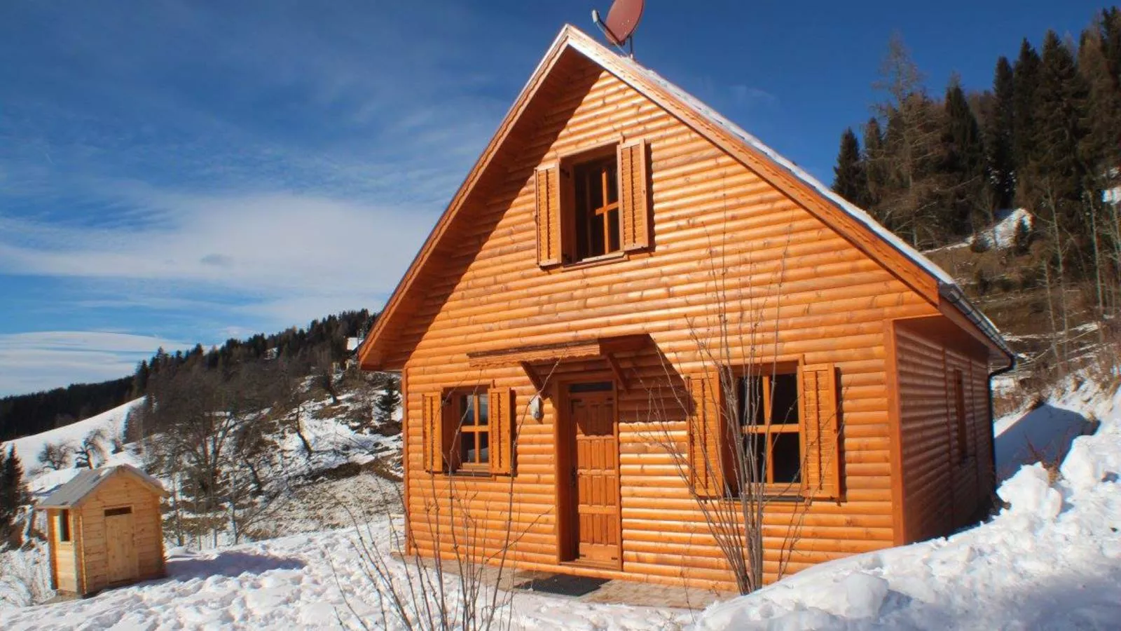 Sternenchalet-Außenbereich Winter