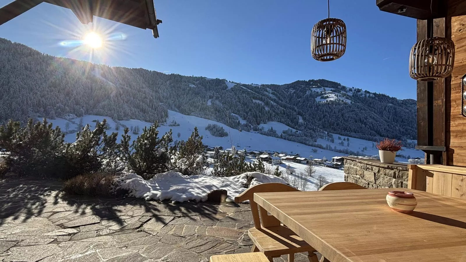 Kitzbüheler-Alpen Chalet-Aussicht Winter