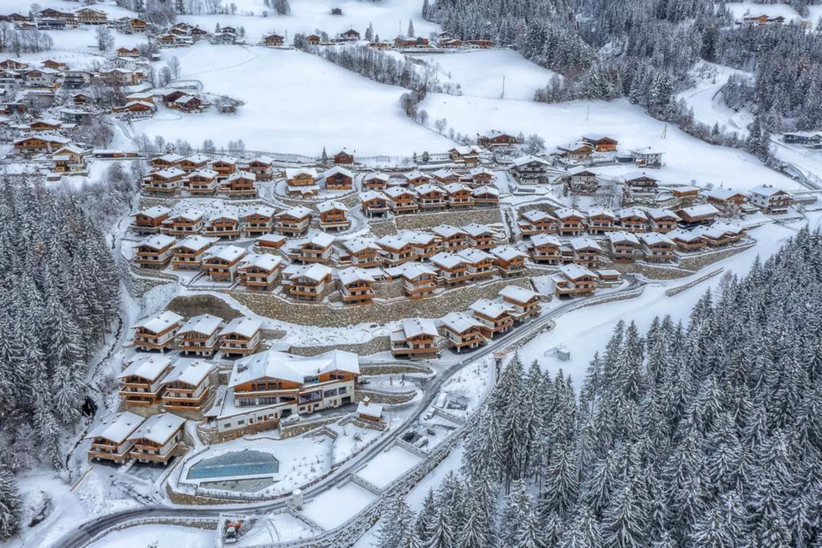 Nationalpark Chalet Schneespitze-Area winter 1km