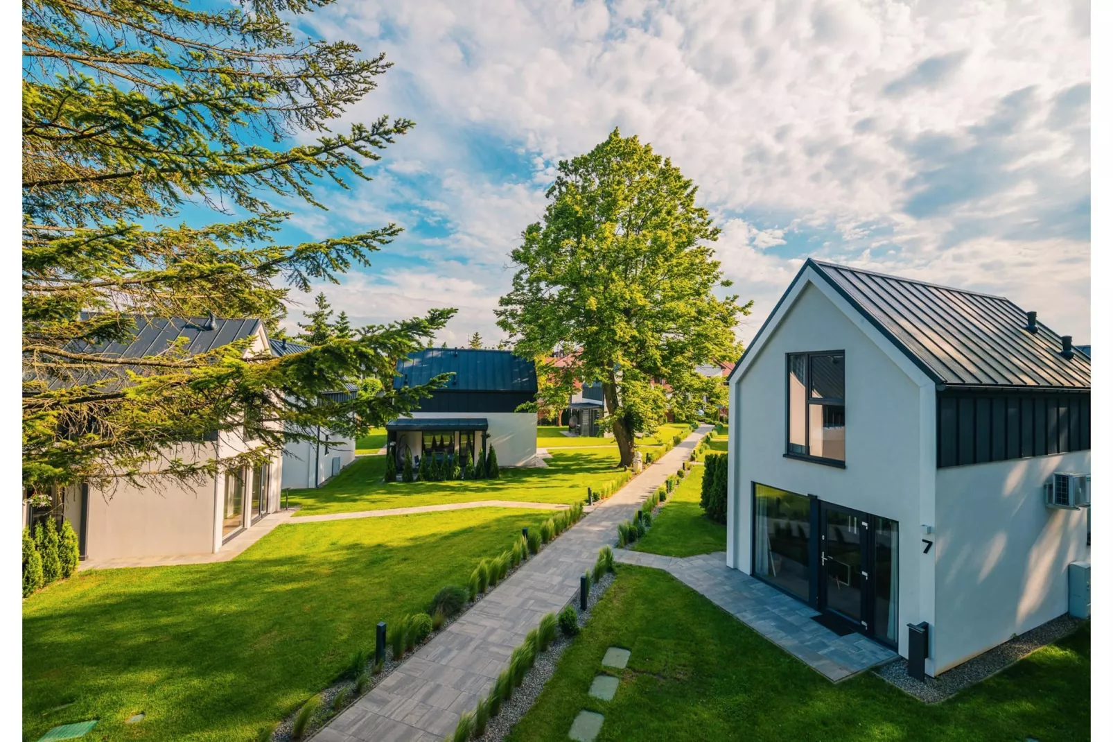 Villa Hoff Ferienhäuser Domek 4 Pers-Außenbereich Sommer