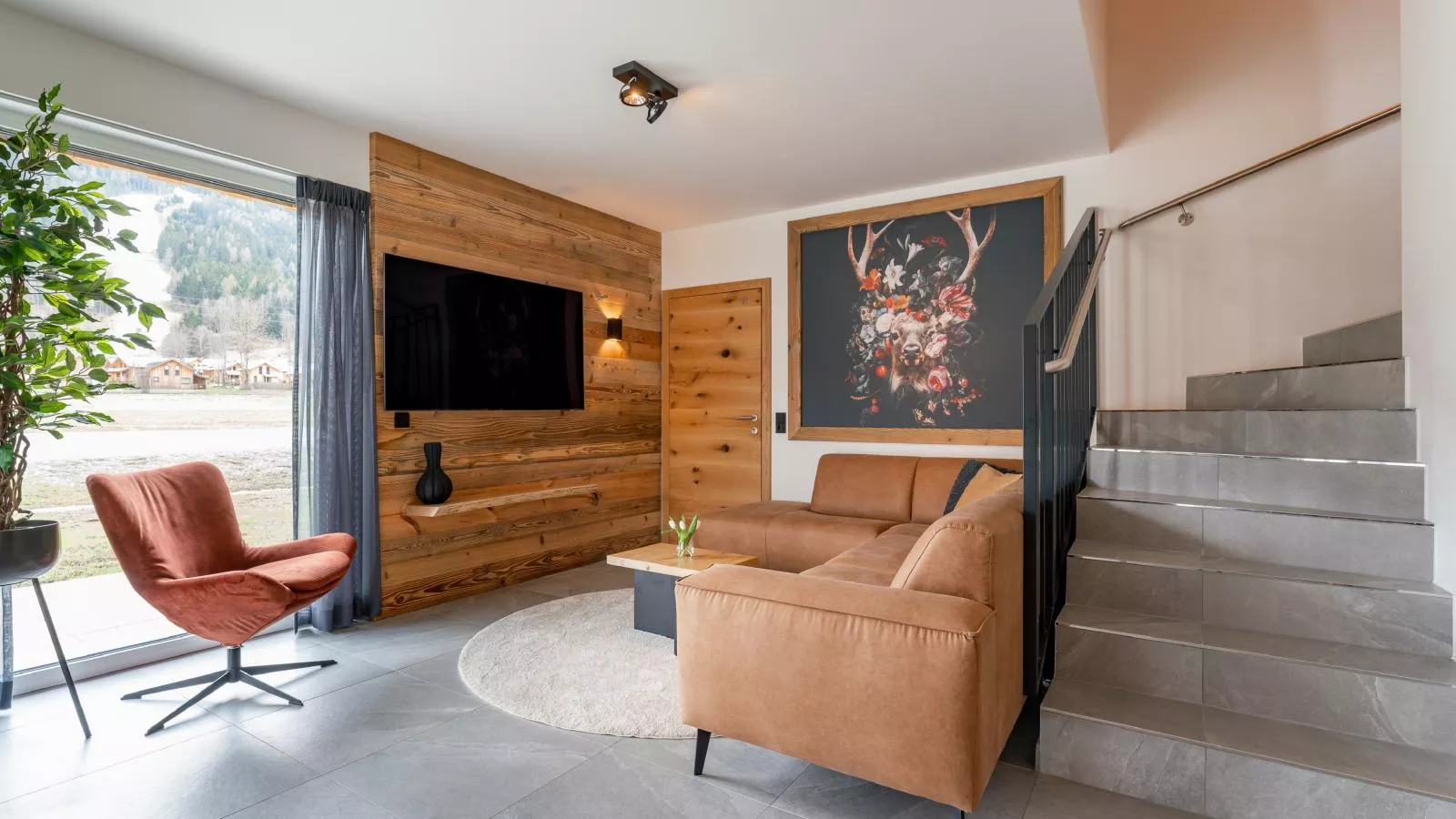Bergzicht-Wohnzimmer