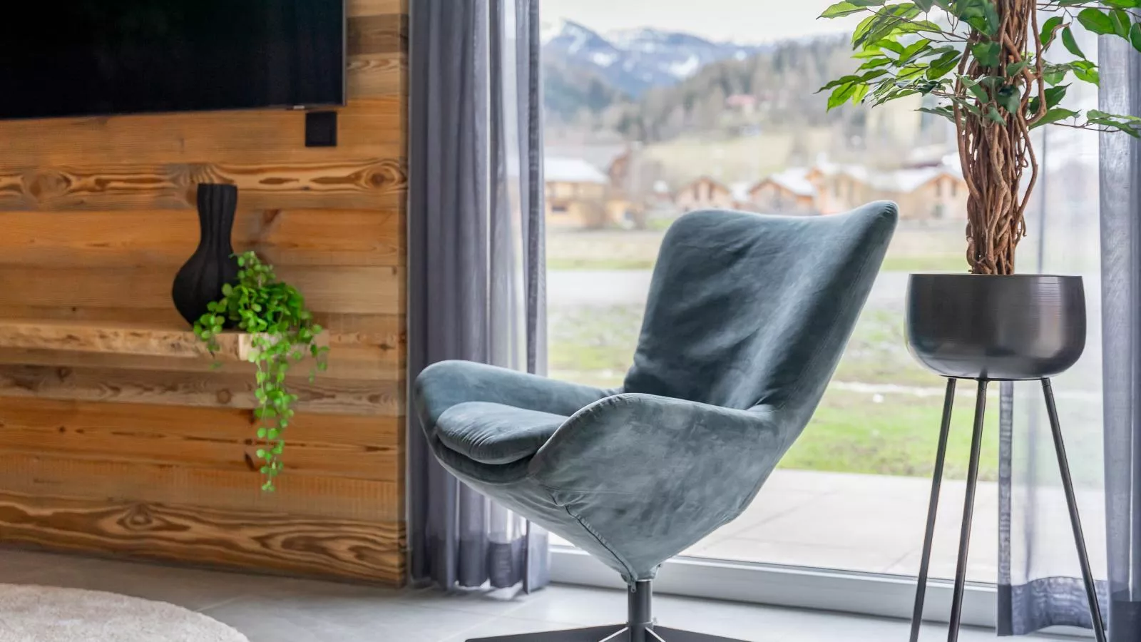 Bergzicht-Wohnzimmer