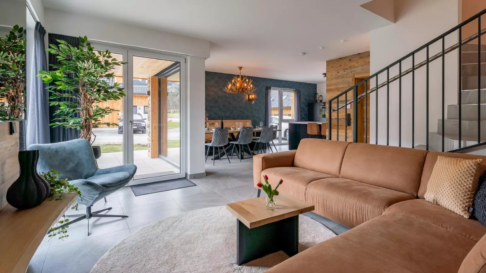 Bergzicht-Wohnzimmer