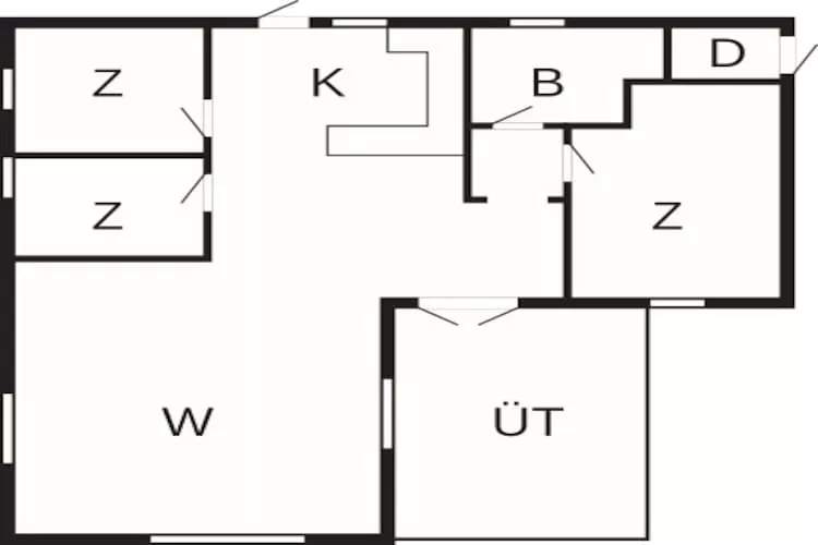 6 person holiday home in Thyholm-Floor plan