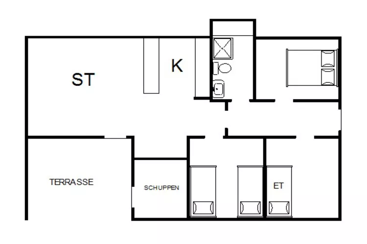 6 person holiday home in Blåvand-Floor plan