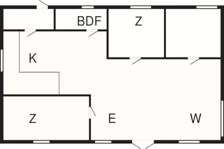Tranquil Cottage near Kvie Lake-By Traum-Floor plan