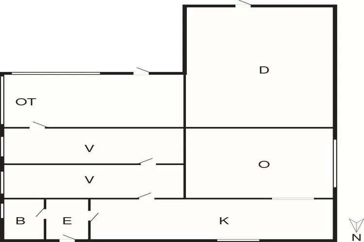Maison de vacances pour 5 a Thyborøn-Plan