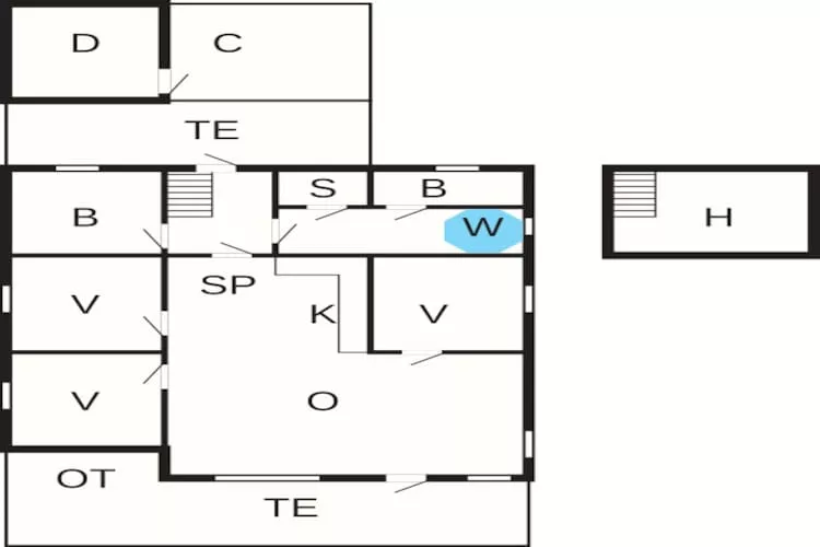8 person holiday home in Ringkøbing-Floor plan