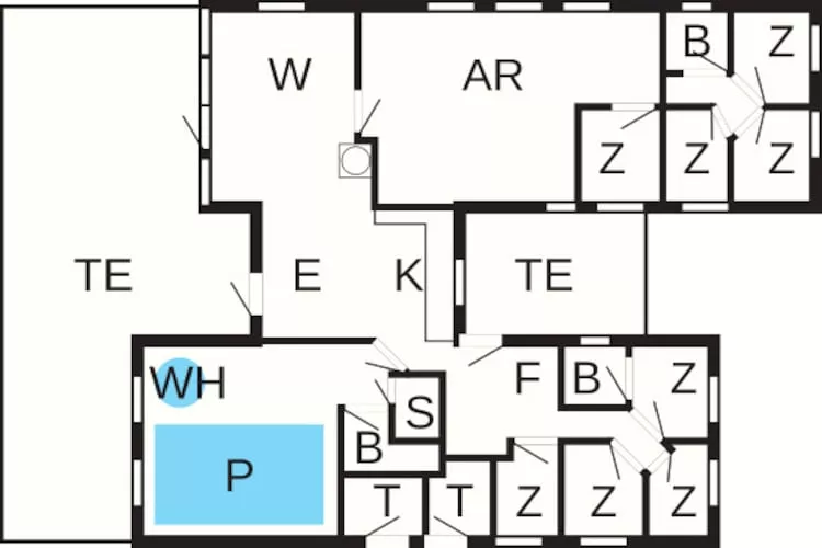Maison de vacances pour 20 a Nørre Nebel-Plan