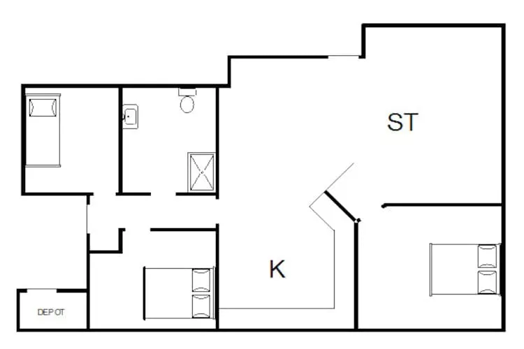 5 Personen Ferienhaus in Tarm-Grundriss