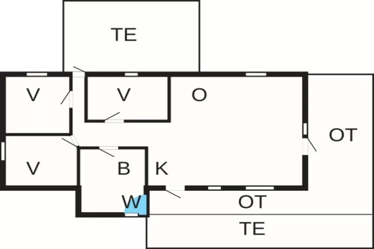 Maison de vacances pour 6 a Rømø-Plan