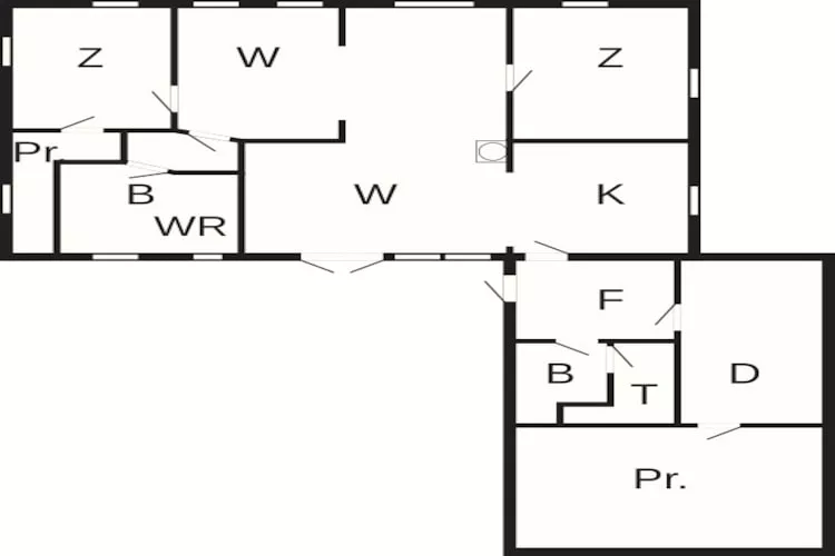 6 person holiday home in Broager-Floor plan