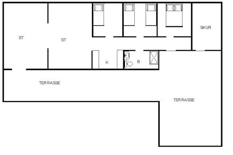 5 Personen Ferienhaus in Fanø-Grundriss