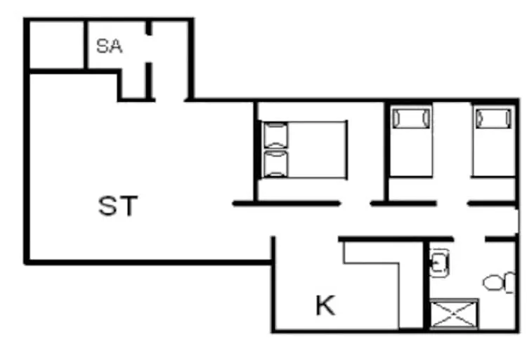 Verzauberter Huttenruckzug in Fano-By Traum-Grundriss