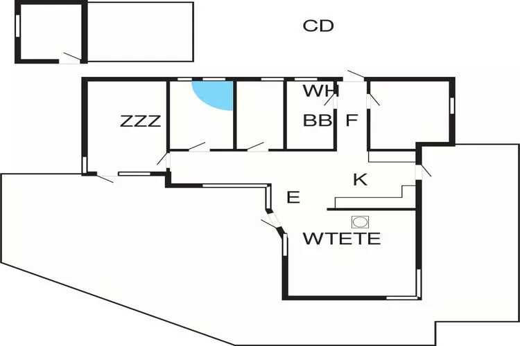 8 Personen Ferienhaus in Ålbæk-Grundriss