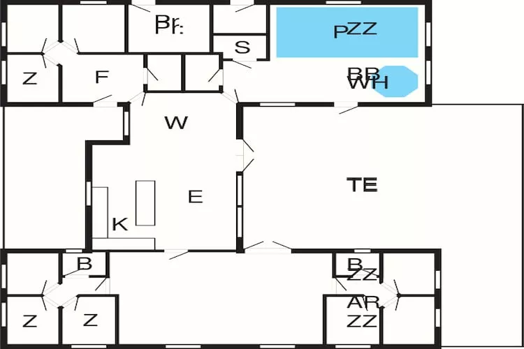 24 Personen Ferienhaus in Hasselberg-Grundriss