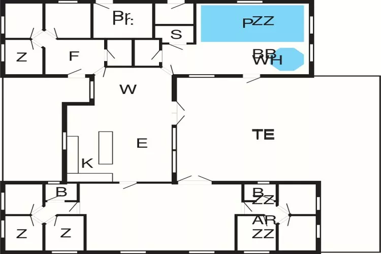 24 Personen Ferienhaus in Hasselberg-Grundriss