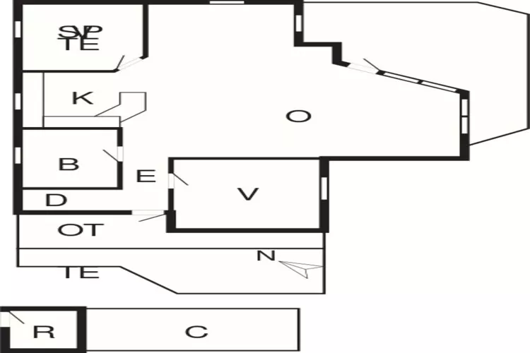 Maison de vacances pour 6 a Nakskov-Plan d'étage