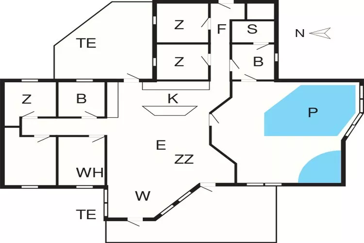 10 Personen Ferienhaus in Løkken-Grundriss