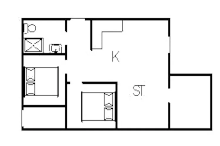 4 person holiday home in Henne-Floor plan