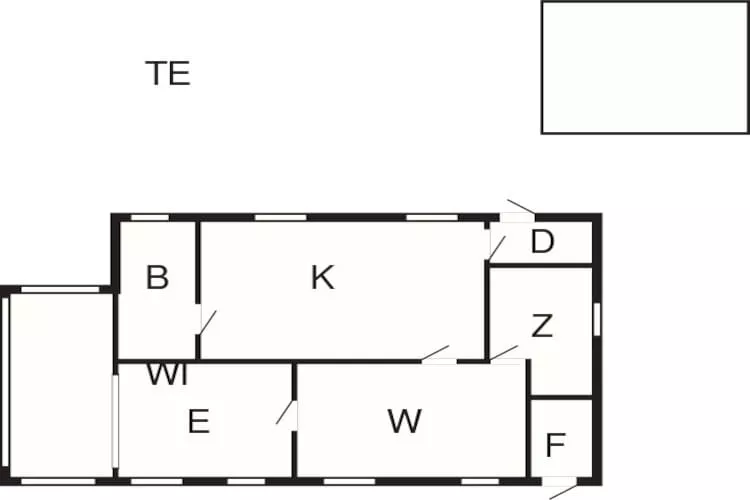 Maison de vacances pour 4 a Tønder-Plan