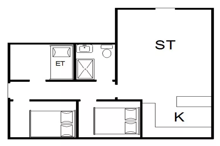 Refuge douillet a Houstrup-By Traum-Plan