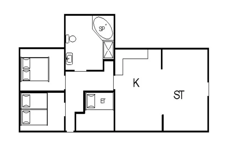 6 person holiday home in Nørre Nebel-Floor plan
