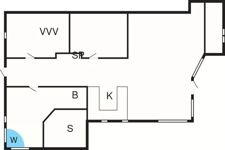 8 Personen Ferienhaus in Glesborg-Grundriss