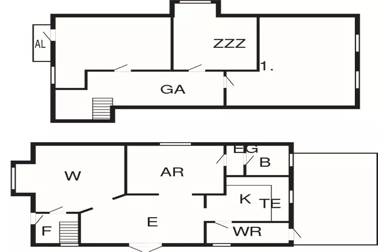 5 person holiday home in Holeby-Floor plan