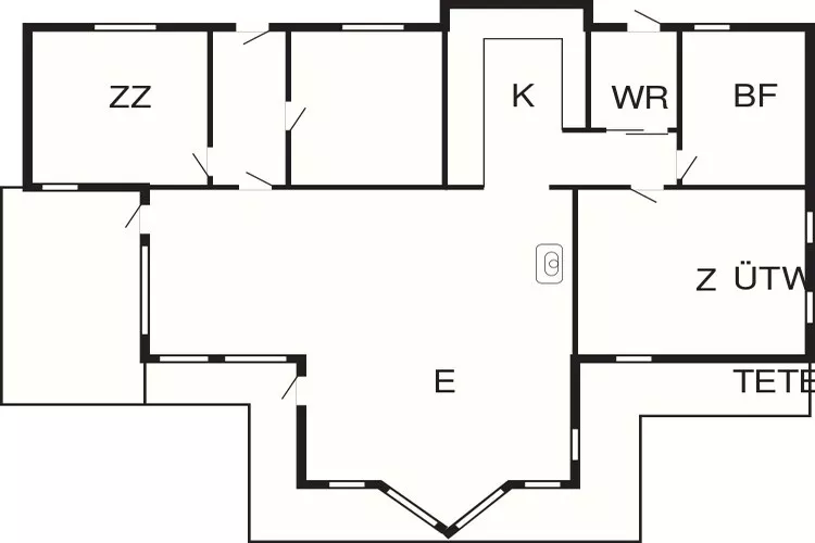 8 person holiday home in Væggerløse-Floor plan